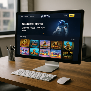 Buran Casino - Desktop Platform Design - Lithuanian Interface
